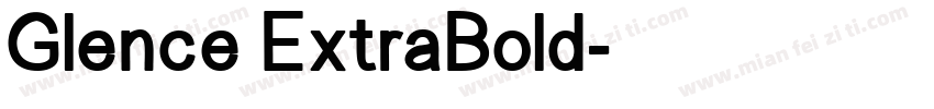 Glence ExtraBold字体转换